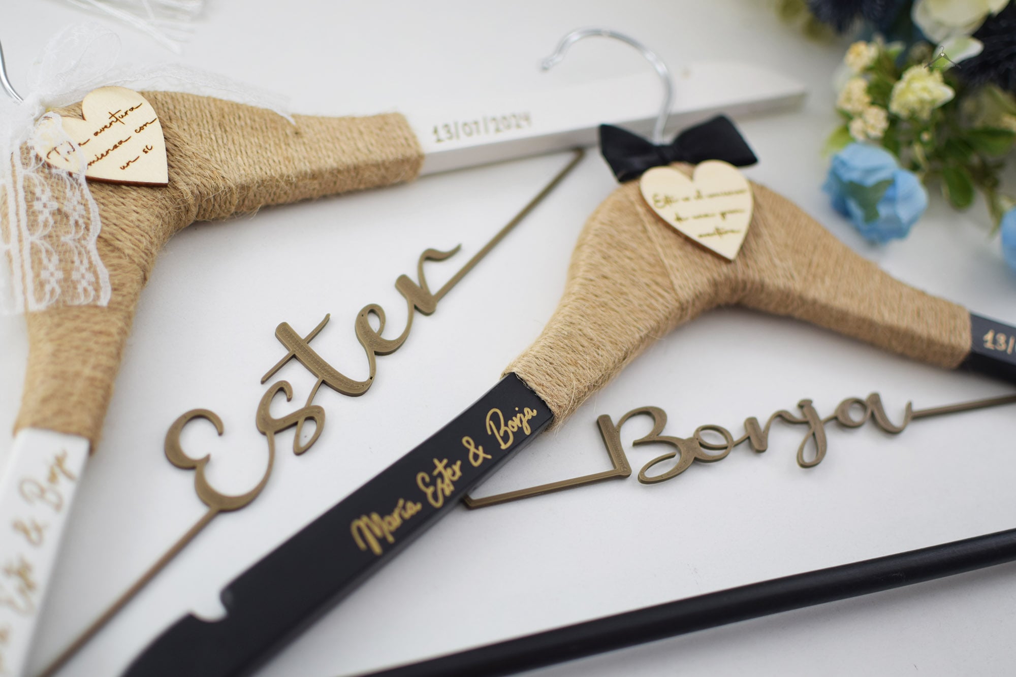 perchas personalizadas para novios rusticas perchas personalizadas para novios rusticas